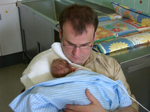 Kuscheln mit Paps